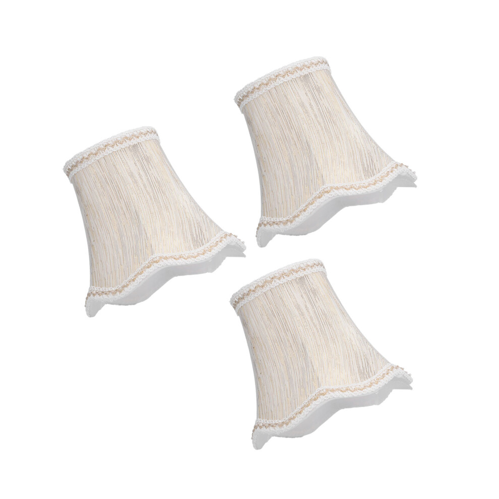 Indoor Fabric Clip On Lampshade for E14 Bulb Chandeliers 3-Pack for Home Hotel