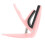 Pink Plastic Ukulele Capo with Silicone Cushion, Spring Adjustable 4