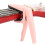 Pink Plastic Ukulele Capo with Silicone Cushion, Spring Adjustable 13