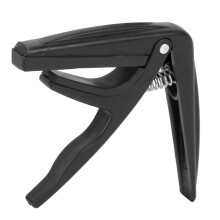 Plastic Ukulele Capo with Silicone Cushion & Spring, Black