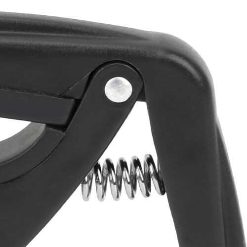 Plastic Ukulele Capo with Silicone Cushion & Spring, Black 2