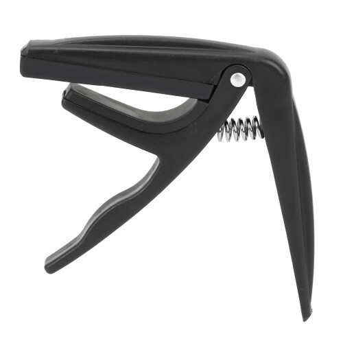 Plastic Ukulele Capo with Silicone Cushion & Spring, Black 1