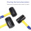 Lightweight Rubber Hammer Mallet With Soft Grip Handle 33 Cm Installation Length For Woodworking Projects 2