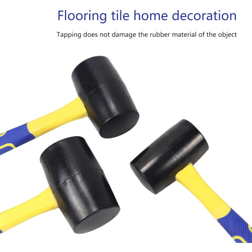 Lightweight Rubber Hammer Mallet With Soft Grip Handle 33 Cm Installation Length For Woodworking Projects 1