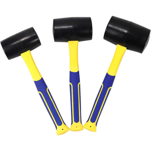 Lightweight Rubber Hammer Mallet With Soft Grip Handle 33 Cm Installation Length For Woodworking Projects 2