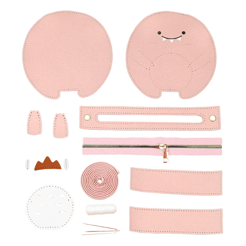 (Pink, 18 x 5 x 20cm) DIY Leather Shoulder Bag Making Kit for Craft Sewing Women Crossbody-image-OPC-PMRXGP6-NEW