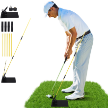 Golf Swing Trainer for Swing Plane & Alignment, Golf Training Aids with 2 x 1M