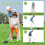 Golf Swing Trainer for Swing Plane & Alignment, Golf Training Aids with 2 x 1M 3