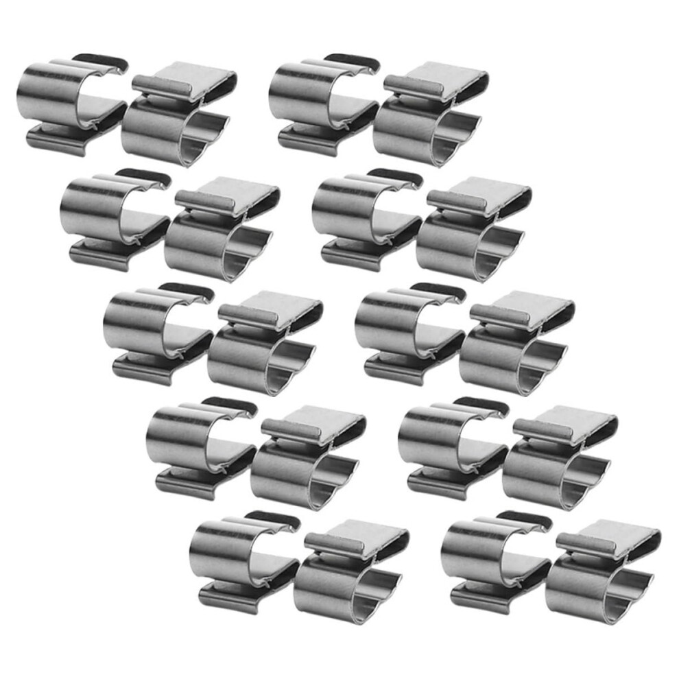20Pcs Stainless Steel Solar Photovoltaic Cable Clips Grounding Wire Clamp Easy Installation Heavy Duty Clips 9339159037447