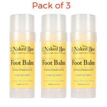 The Naked Bee Foot Balm Restoration Heel (2 oz) Orange Blossom Honey Foot Balm | Deeply Moisturizing & Nourishing (Pack of 3) - 57g Each