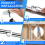 Undermount Sink Brackets, Stainless Steel Undermount Support Pole, 43-79cm Adjustable 5