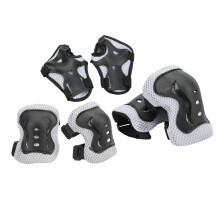 6Pcs Kids Safety Skateboard Pads Protective Gear Set Black