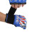 Blaue HalfFinger-Fighting-Handschuhe mit Elastikband für Training & Wettkampf 12