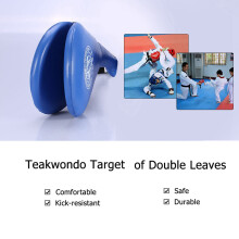 Taekwondo Doppeltritt-Schlagpolster - 38x19cm Blau für Karate & Kickboxen