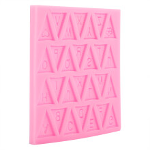 Silicone Cake Letter Mold Baking Tool Pink 10.4cm x 10.9cm