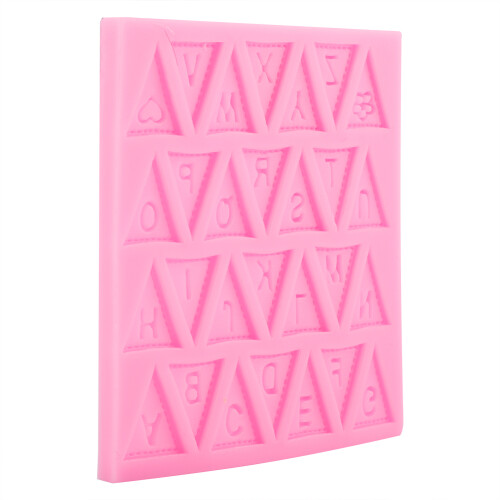 Silicone Cake Letter Mold Baking Tool Pink 10.4cm x 10.9cm