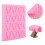 Silicone Cake Letter Mold Baking Tool Pink 10.4cm x 10.9cm 12