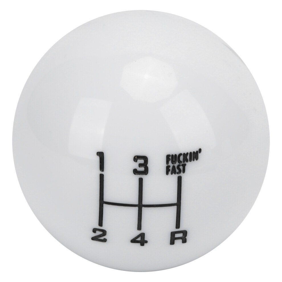 Universal Acrylic 5-Speed Shift Knob With 3 Adapters M12x1.25 White 3271358376391