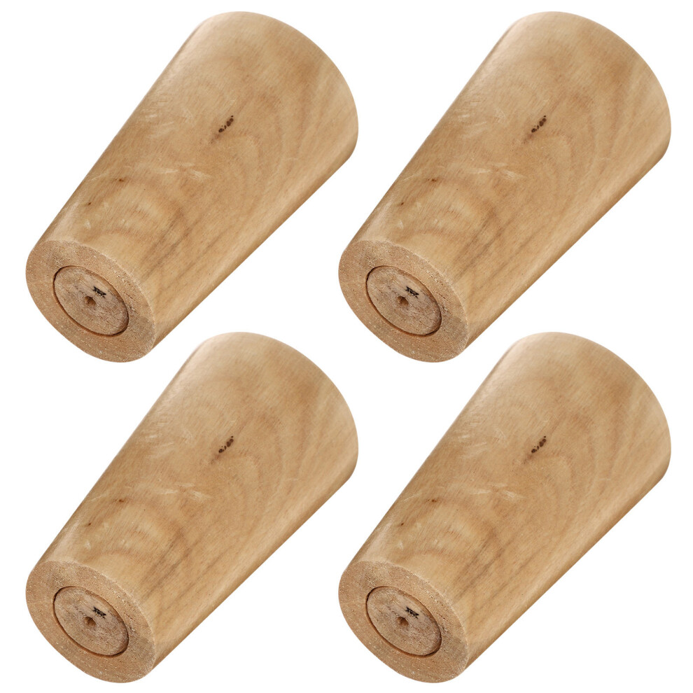 4Pcs White Hardwood Furniture Legs Elegant Simple Design 3442380387482