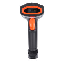 Handheld Wireless Barcode Scanner U2-W 2000mAh IP54 Dustproof Waterproof (Black Orange)