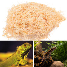 Poplar Wood Wool Pet Cushion for Reptiles, 30x40cm, White