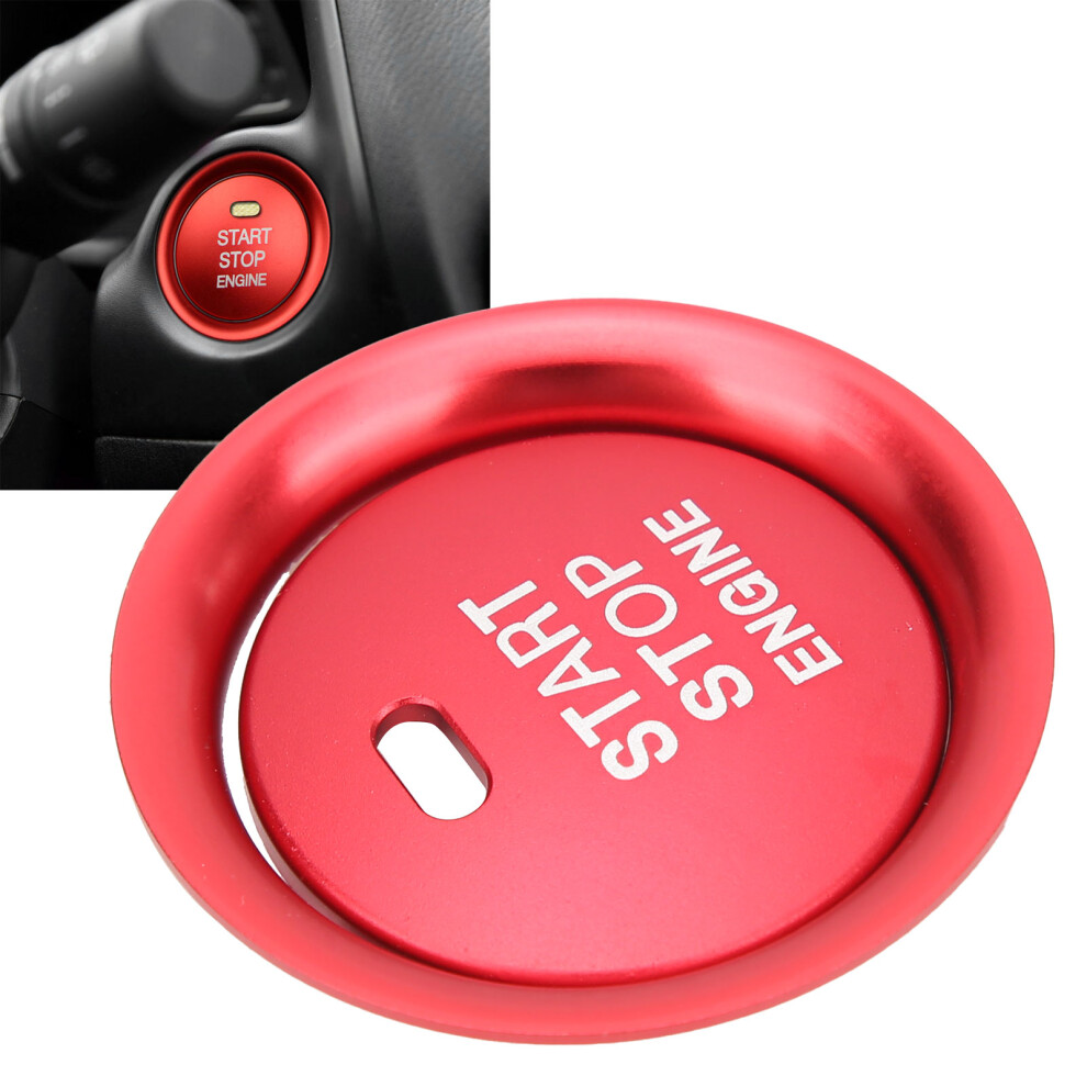 Aluminum Ignition Start/Stop Button Cover Ring For Mazda 16-19 Red 8451358388883