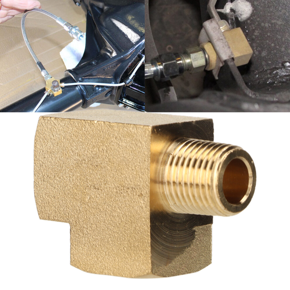 Brass Pipe Fitting Solid Tee 1/8In Npt Male Thread 1000 Psi Anticorrosion 4941358388722