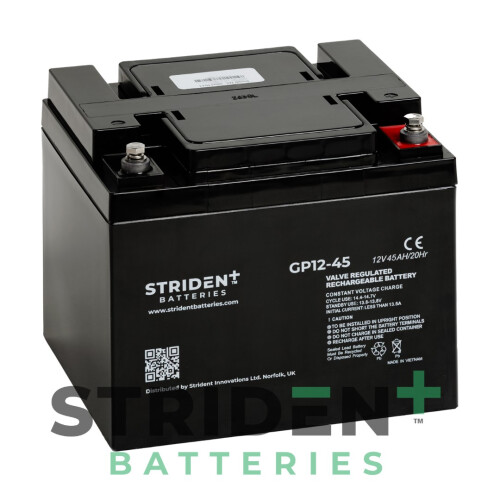 2X Strident AGM GP12-45 Battery Pair 12V 45Ah