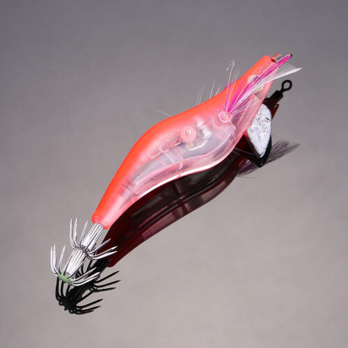Leuchtender Fischköder in Form einer Garnelen, 10 cm, wasserdichte Metallhaken, Angelköder