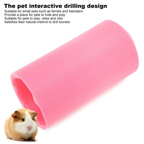 Small Animal Play Tunnel Pink 10cm Diameter, 100cm Long 2