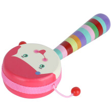 Babyrassel Trommel Handinstrument Tragbares Musikspielzeug für Kinder Kleinkinder Cartoon