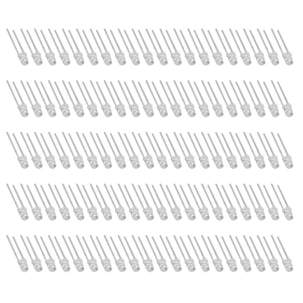 100 Pcs 3Mm 8-Color Led Diodes Kit, 3V Lamp Components 5021358395315