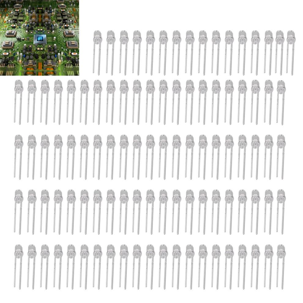 100 Pcs 3V 3Mm Led Diode Kit - 8 Colors For Electronic Projects 3411358395347