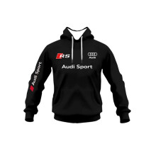 (W62430-M) Audi Sport RS Hoodie voor volwassenen, herfst/winter 2025, 3D digitale print, modieus en