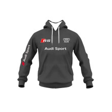(W62431-M) Audi Sport RS Hoodie för vuxna, höst/vinter 2025, 3D digitaltryck, modern och populär