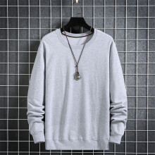 (grijs – 6XL (115 tot 125 kg)) Effen sweatshirt voor heren, maat 10XL (plus size), trainingspak