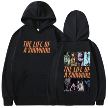(Black-S)The Life of A Showgirl Album 2025 Print Hoodie Men Women Fashion Oversized Vintage Sweatshirt