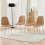 AINPECCA Set of 4 Dining Chairs PU Coffee Padded Kitchen 1