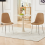 AINPECCA Set of 2 Dining Chairs PU Coffee Padded Kitchen 8