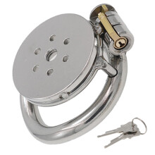 Flat Chastity Cage Metal Penis Cage 3 Sizes For Men 50mm Chastity Belt Penis Ring Sex Toys For Men