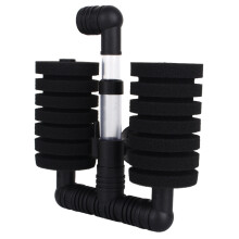 Fischglas Wasserreiniger mit Luftpumpe & Doppelschwamm XY-2831