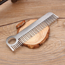 Langlebroster, minimalistischer Metallkamm für Haare und Bart, matter Finish