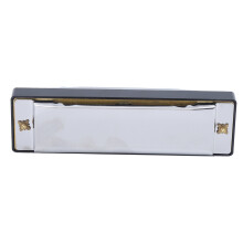 10 Hole 20 Tone G Key Harmonica, ABS Metal Wind Musical Instrument with Box & Cloth