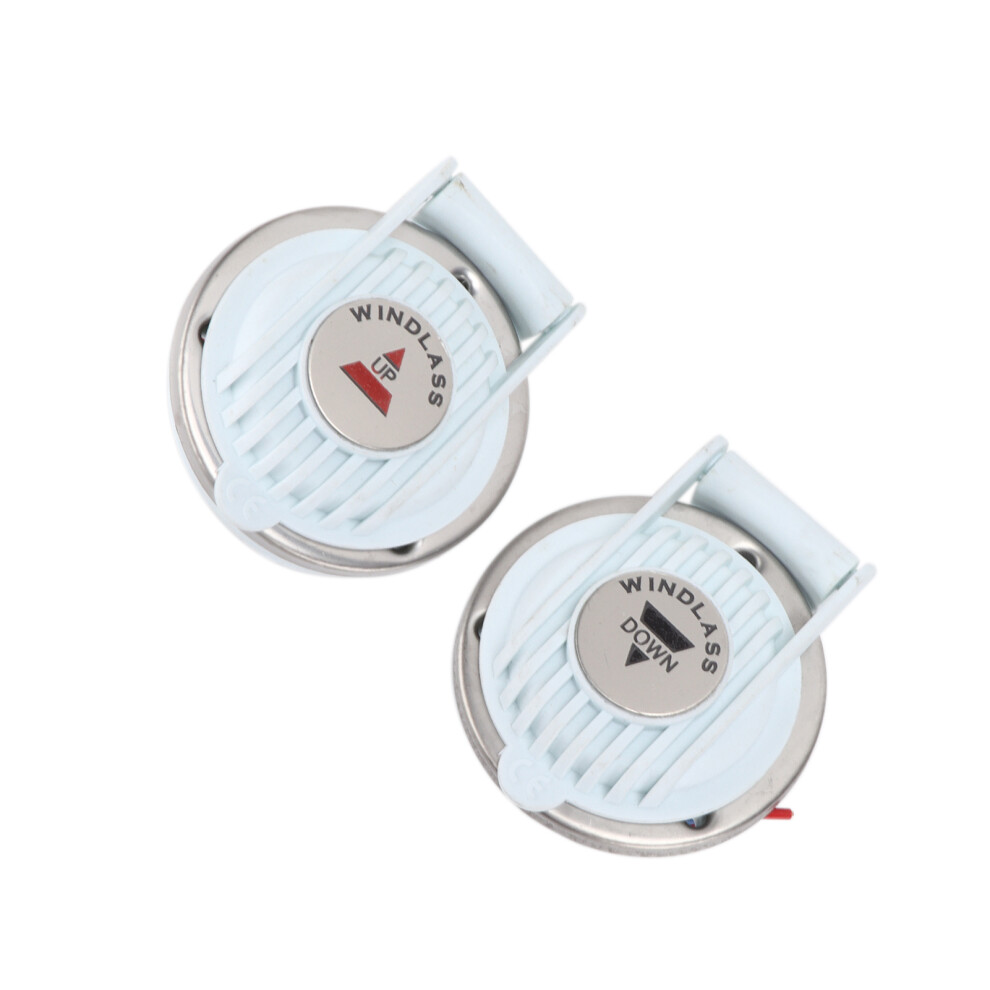 Universal Windlass Foot Switch 2Pcs Hands-Free Marine Up & Down 12V/24V White 9441358401025