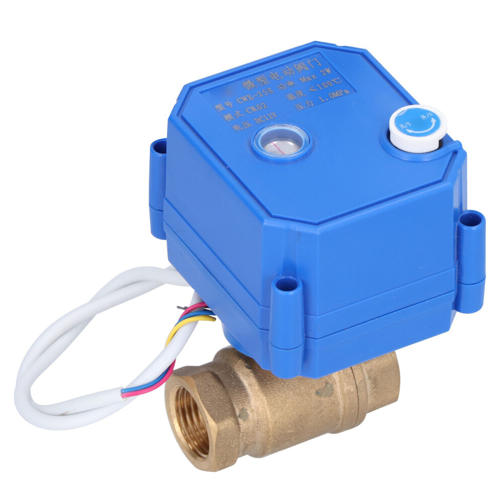 Dc12v Dn15 Brass Motorized Ball Valve With Switch Indication 3-5S Open/Close 9411358404678