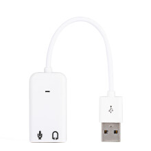 Weißer USB 2.0 7.1 Virtuelle Surround Soundkarte Adapter für XP