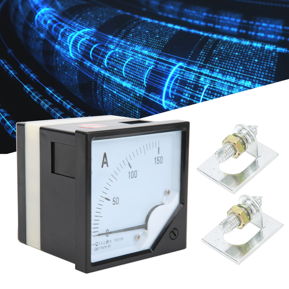 Ac Pointer Ammeter 6L2 150A/5A 150A/5A Analog Panel Current Meter Durable Steel 8111358404777
