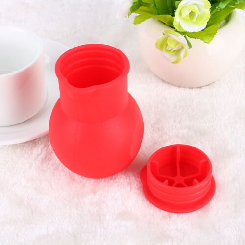 Weiches Silikon-Schokoladen-Topf-Form 100 ml Rot, 9,5x6,5 cm 2