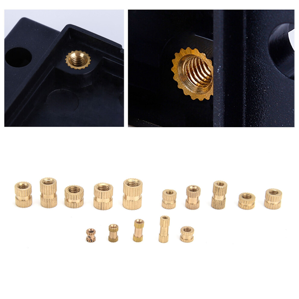460Pcs Brass Knurled Nuts Assortment M2-M5 Embedment Kit 6931358407378