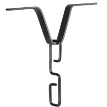 V-Shape Rain Chain Mounting Hook For Gutter Downspout Systems Black Weather-Resistant Outdoor Garden Decoration Hardware